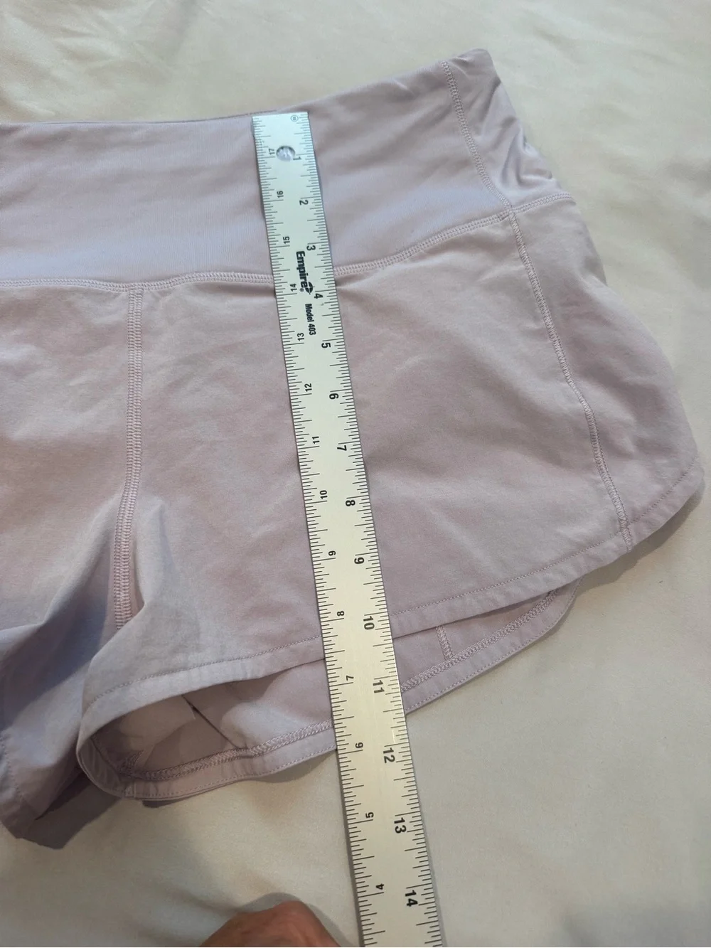 Lululemon Womens Purple Zip Pocket Back Pull On Activewear Athletic Shorts Sz 8